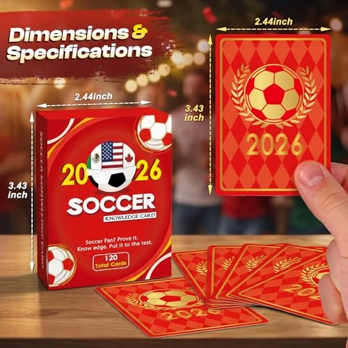 Soccer Trivia Card - 120-Card Q&A Deck