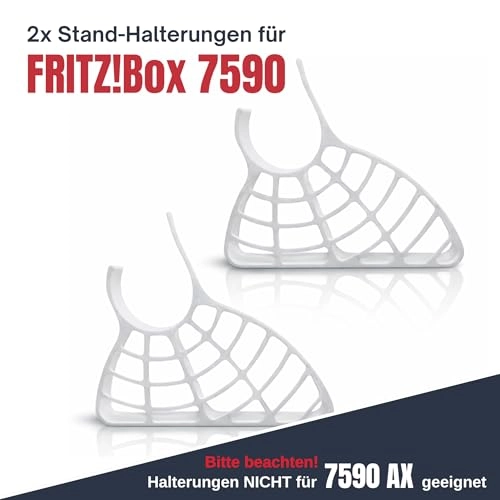 Stand brackets for Fritz!Box 7590 - Improved air circulation White