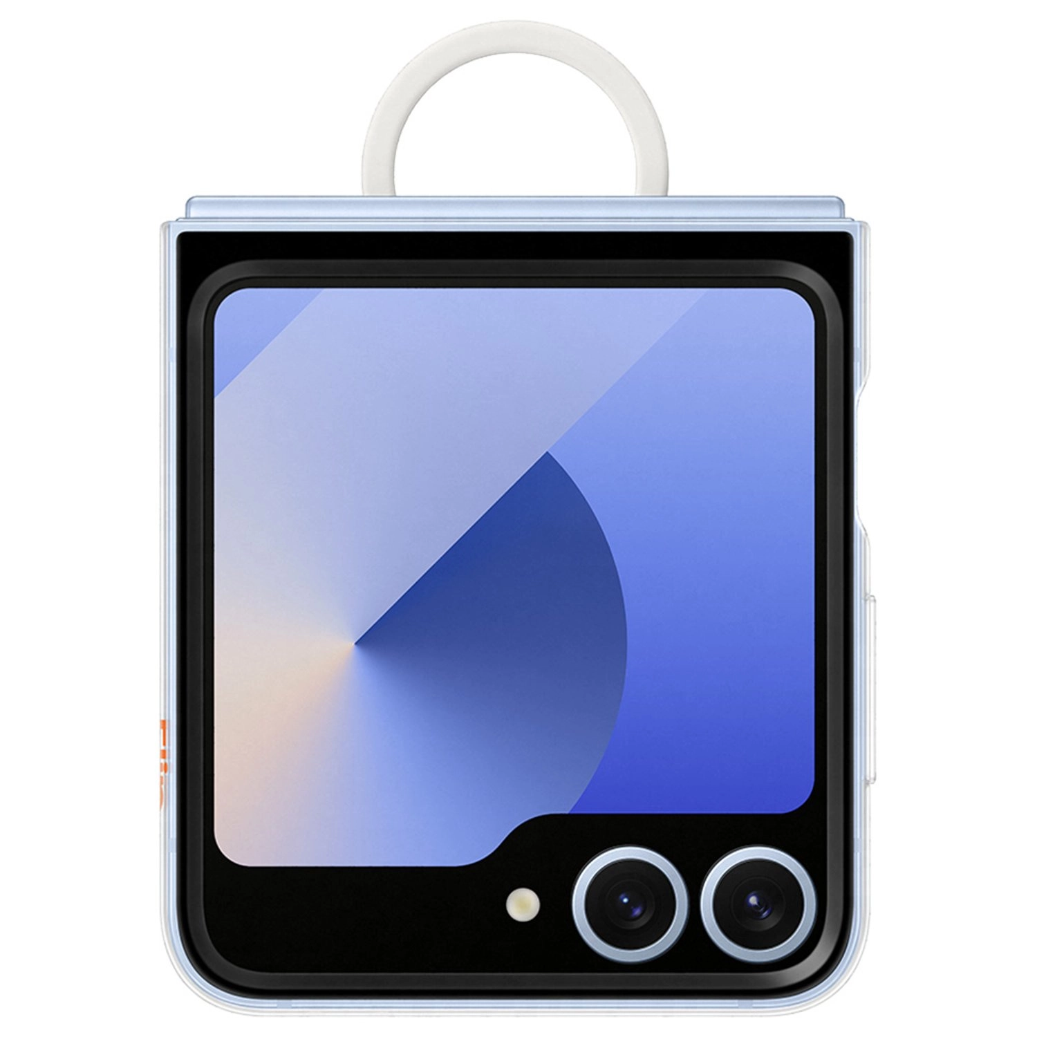 Clear Case With Ring - Vegan Leather for Galaxy Z Flip 6