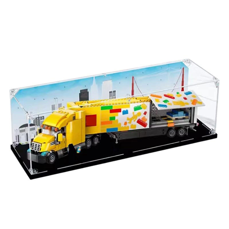 HCAEIOFJ Acrylic Display Case (60440) - Lego City Black Bottom