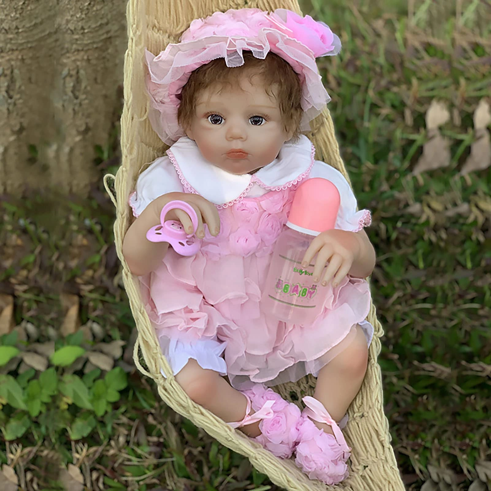 F&FSH Reborn Baby Doll - 20 Inch Black Eyes