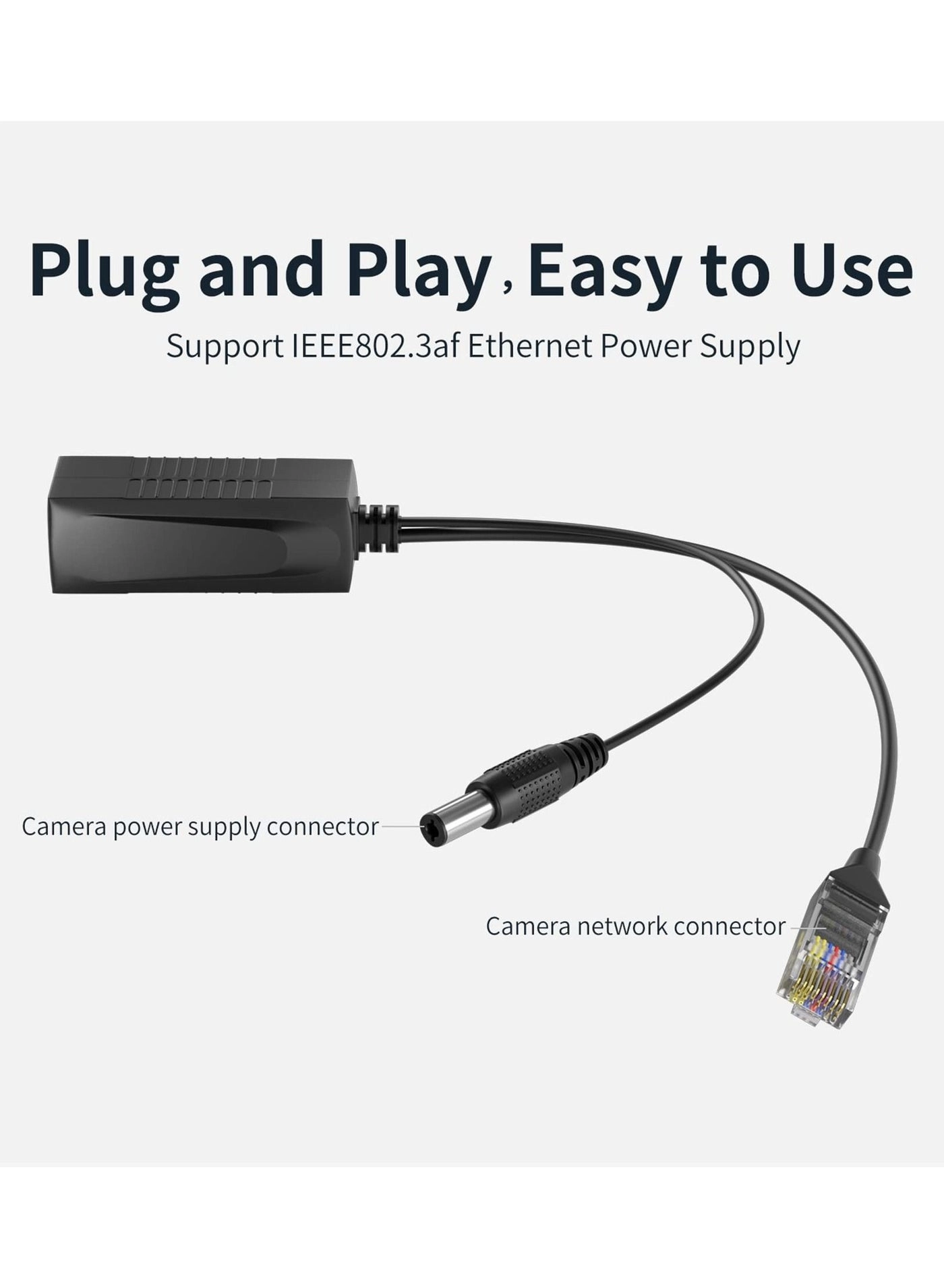 Active POE Splitter - 15.4W 38-60V 802.3af/at 10/100Mbps