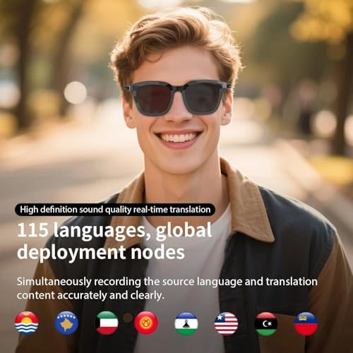 Ai Smart Glasses - ChatGPT AI Real-Time Translation 110+ Languages Bluetooth 5.3