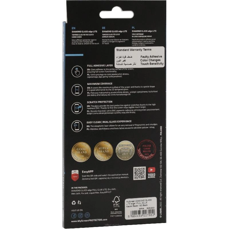 Diamond Glass Screen Protector for Xiaomi Redmi Note 13 4G