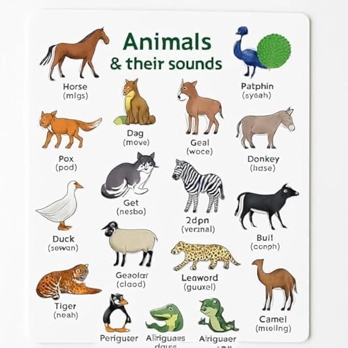 Wild Animals Educational Stickers