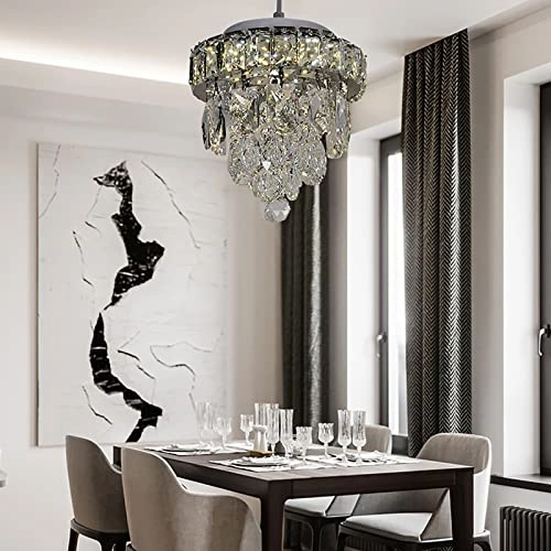 K9 Crystal Raindrop Chandelier - 20x20cm LED Flush Mounted