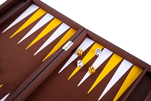 Backgammon set - inlaid velvet leatherette exterior