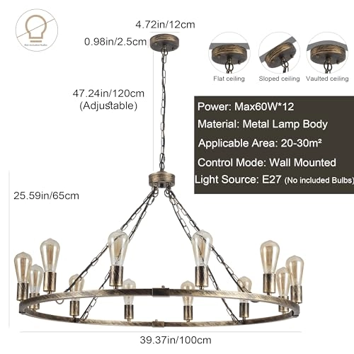 Vintage Wagon Wheel Chandeliers
