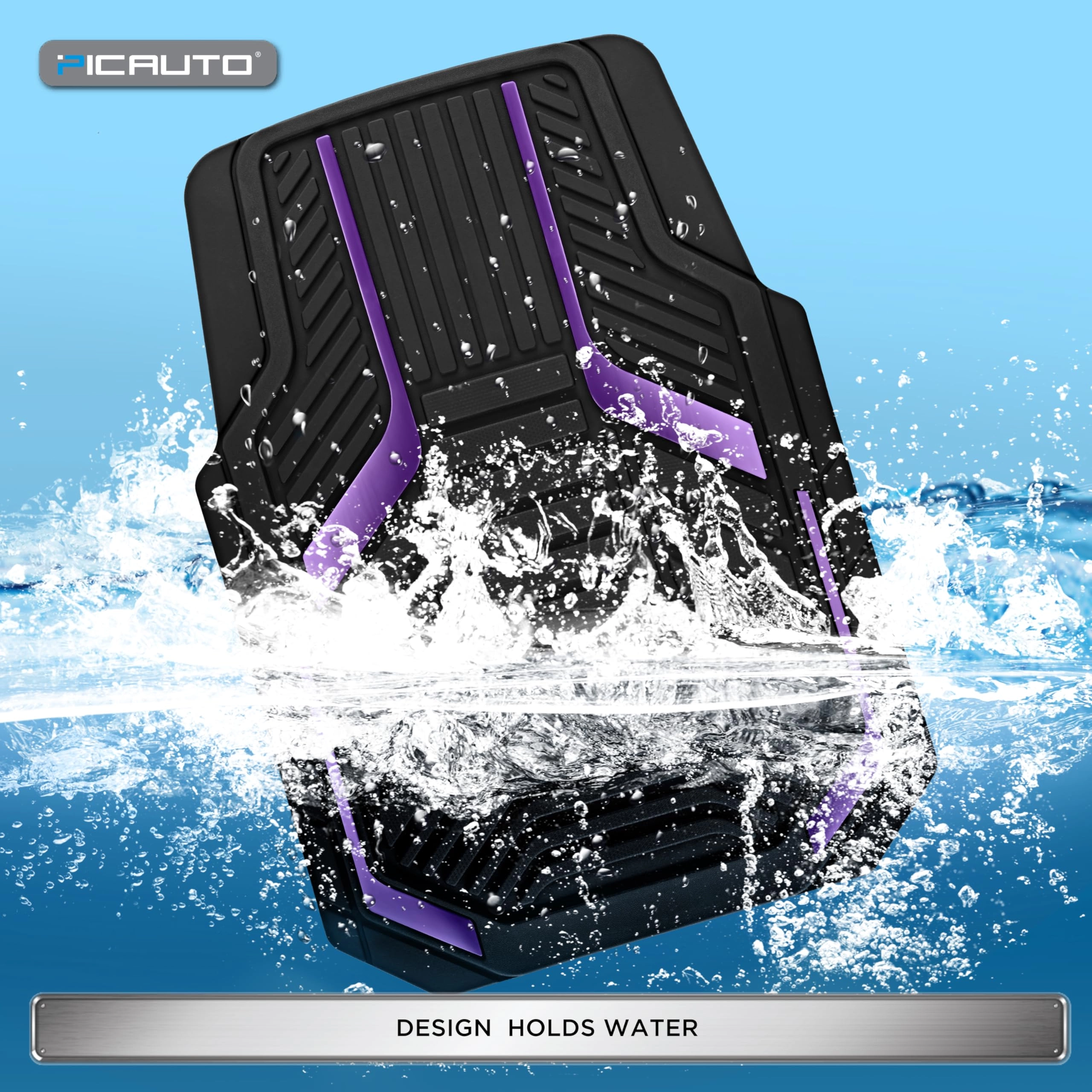 Heavy Duty Rubber Floor Mats - Pink Universal Fit