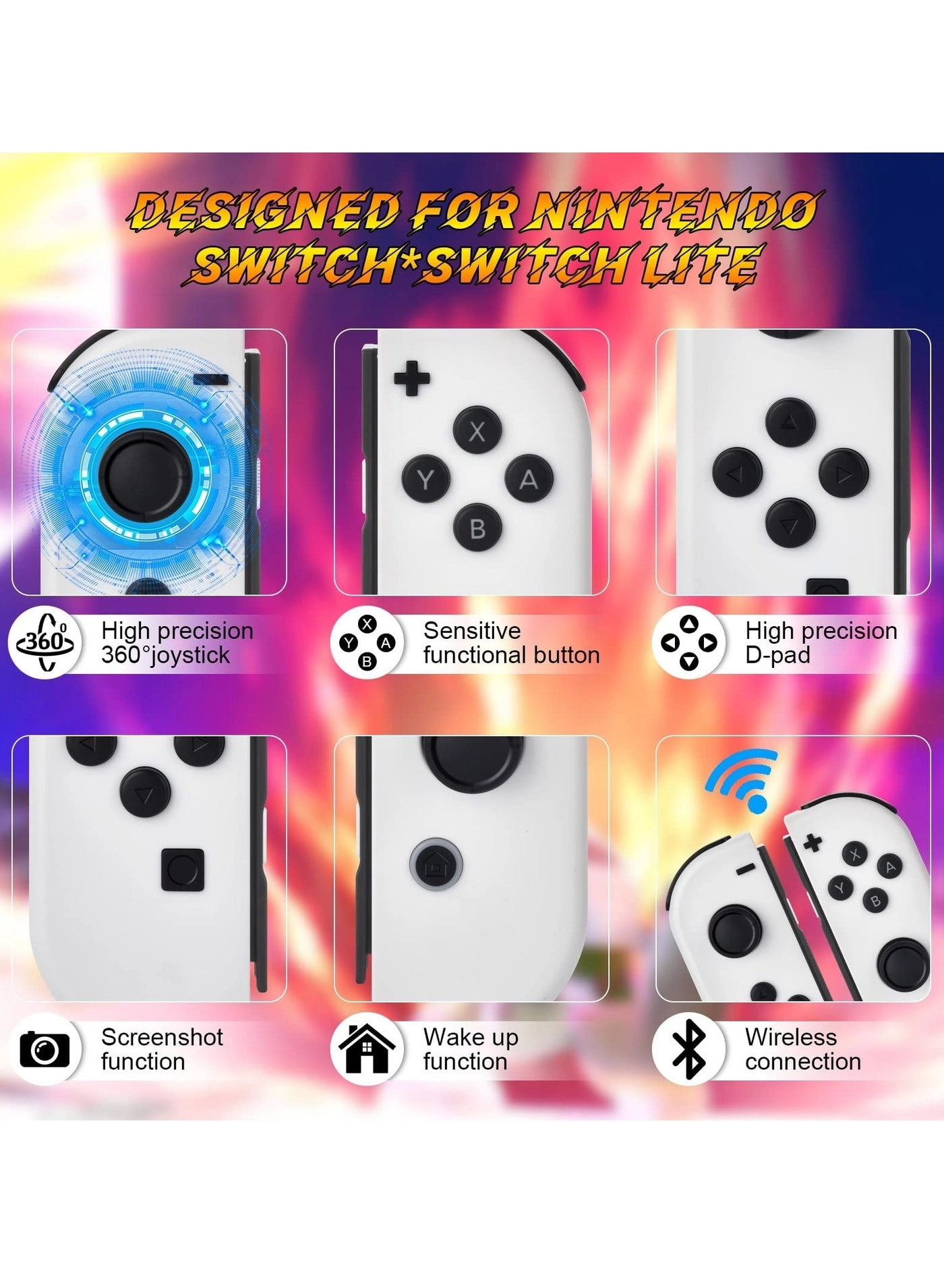 Joy Cons Wireless Controller - New White