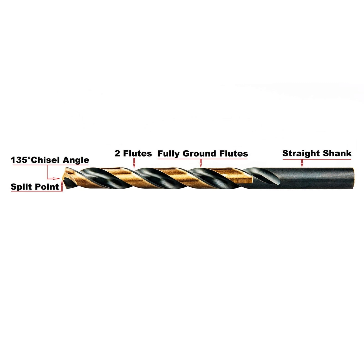 Twist Drill Bits - HSS M2 10pcs 3/64"