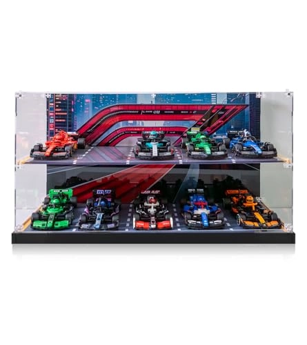 Display Case for Lego Speed Champions 10-in-1 F1 Car - 51 x 24 x 26 cm
