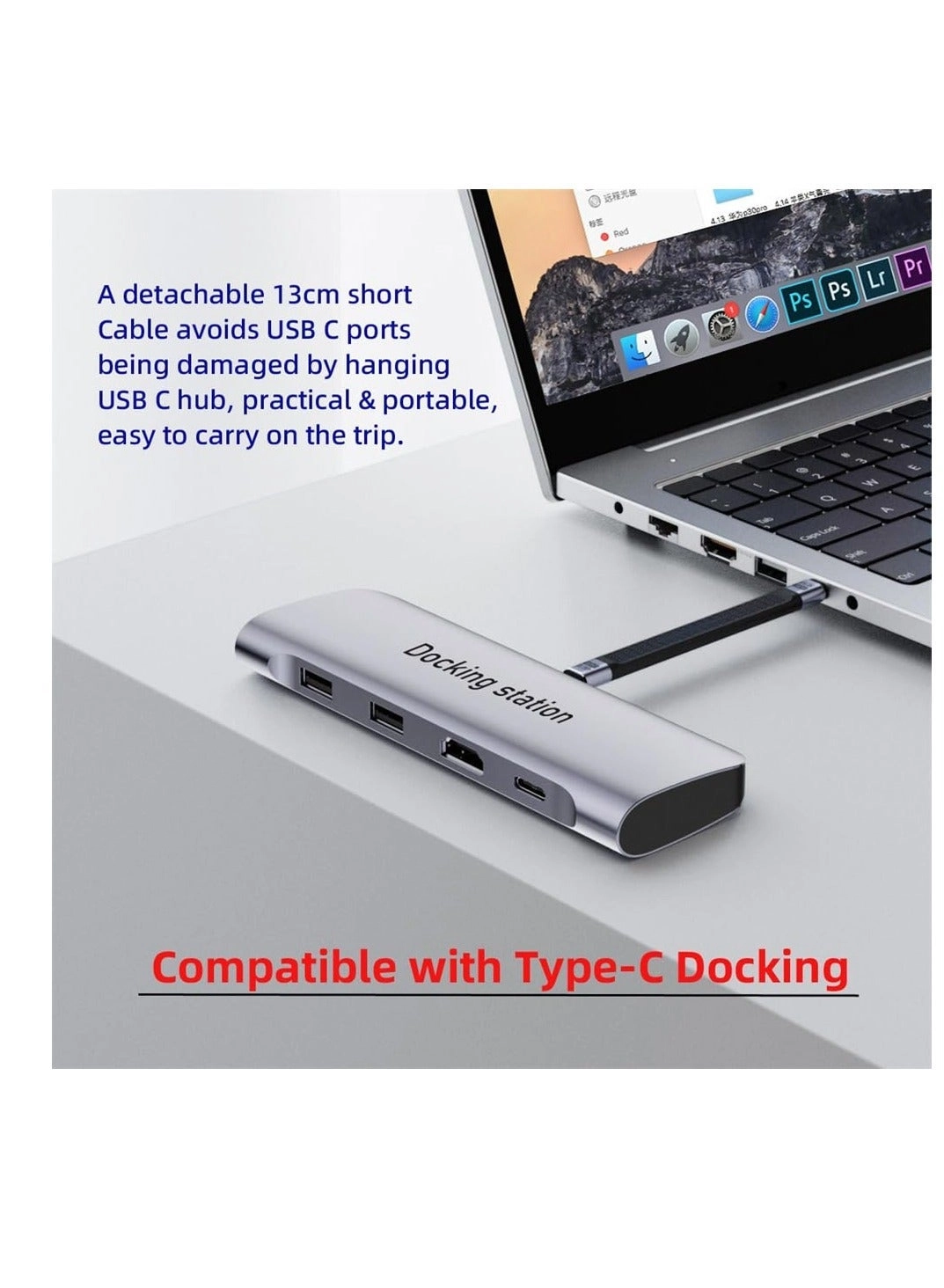 Charge Cable 240W USB-C to USB-C 0.1m Flat