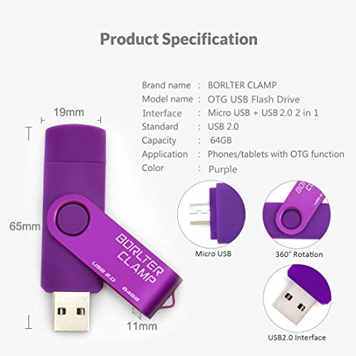 USB Flash Drive - USB 2.0 Micro-USB 64GB