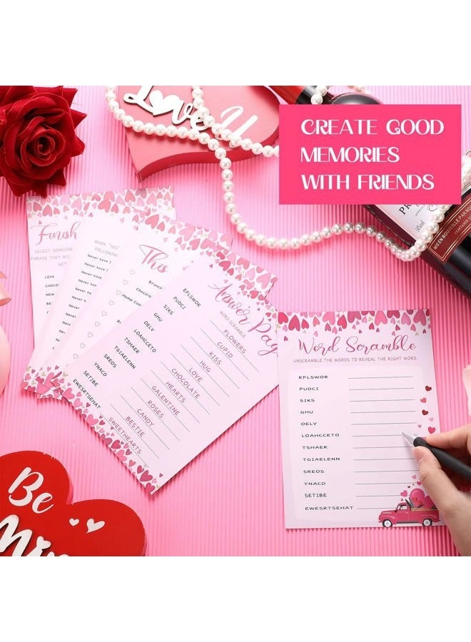 Happy Galentine's Day game cards - 50 pieces