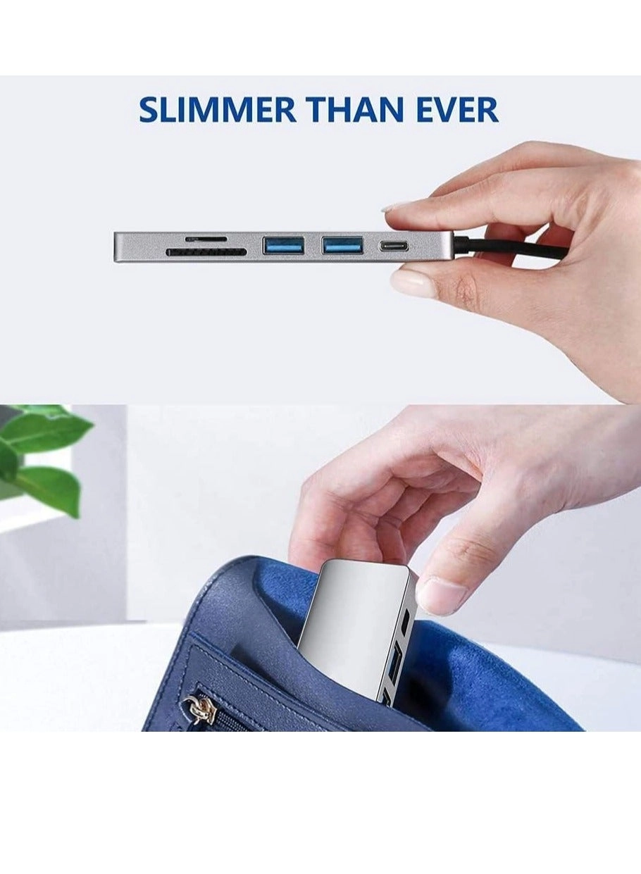 USB C Hub - 4K HDMI 100W PD SD/TF Card Reader