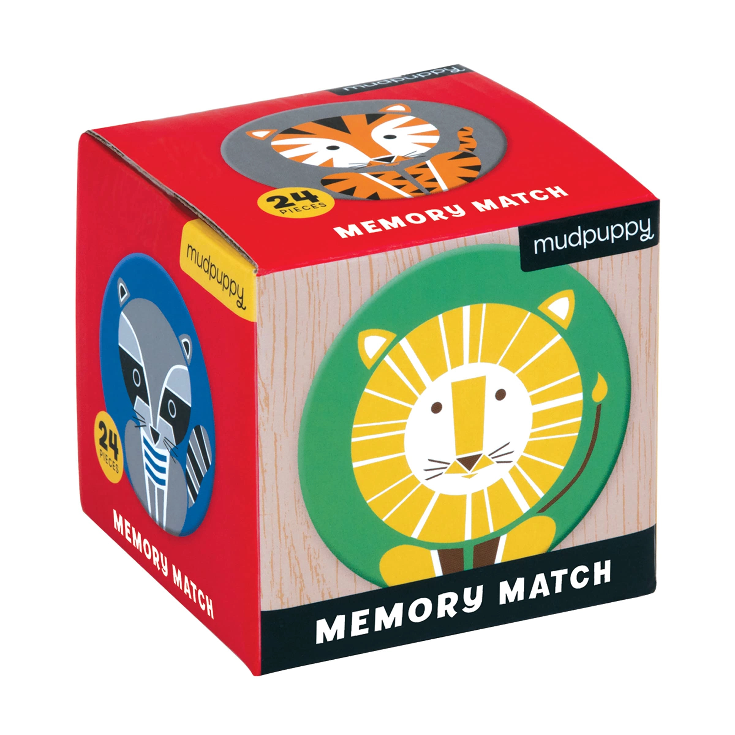 Mudpuppy Geometric Animals Mini Memory Match Game - 3 years and up 24 pieces