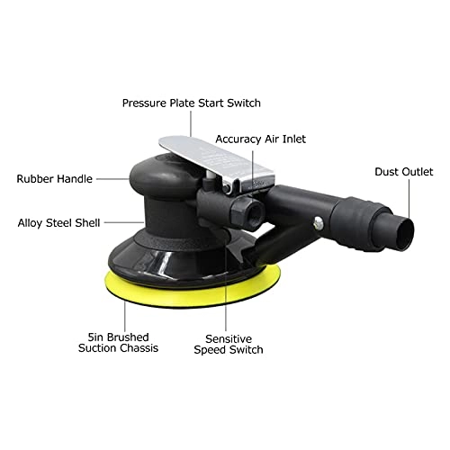 Pneumatic Sander - Air Polisher Self-Vacuum 1/4"