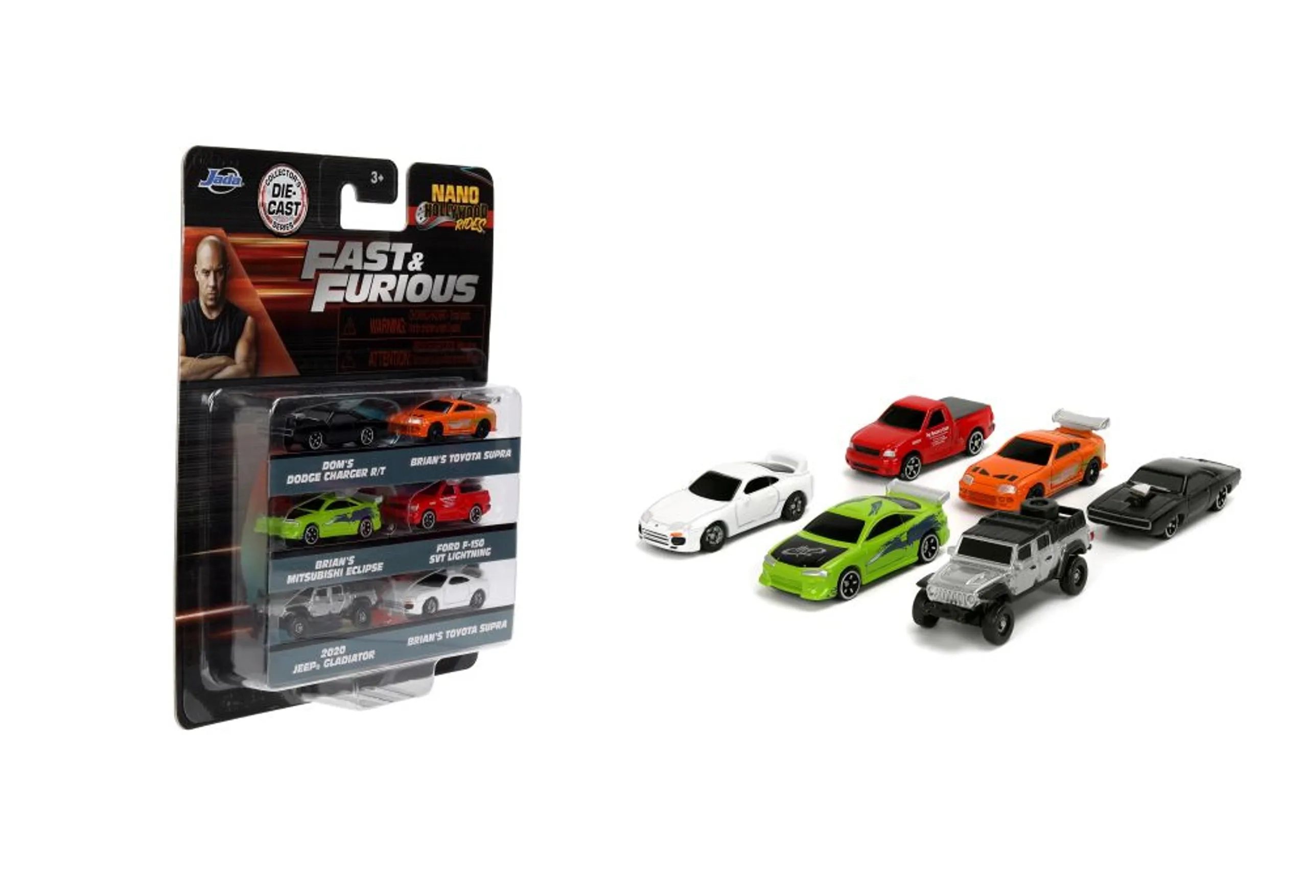 Jada Fast & Furious Nano - 4 cm 6 Pcs