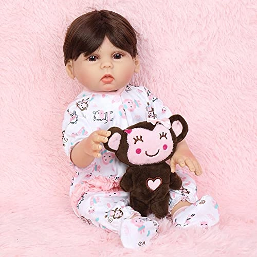 Full Glue Simulation Doll - 18 Inches Silicone Vinyl Baby Monkey Costume