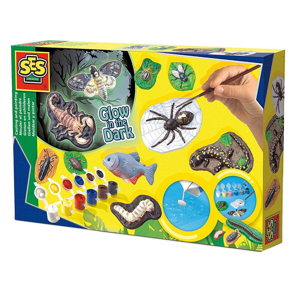 SES Creative The Dark Scary Animals Casting & Painting Set
