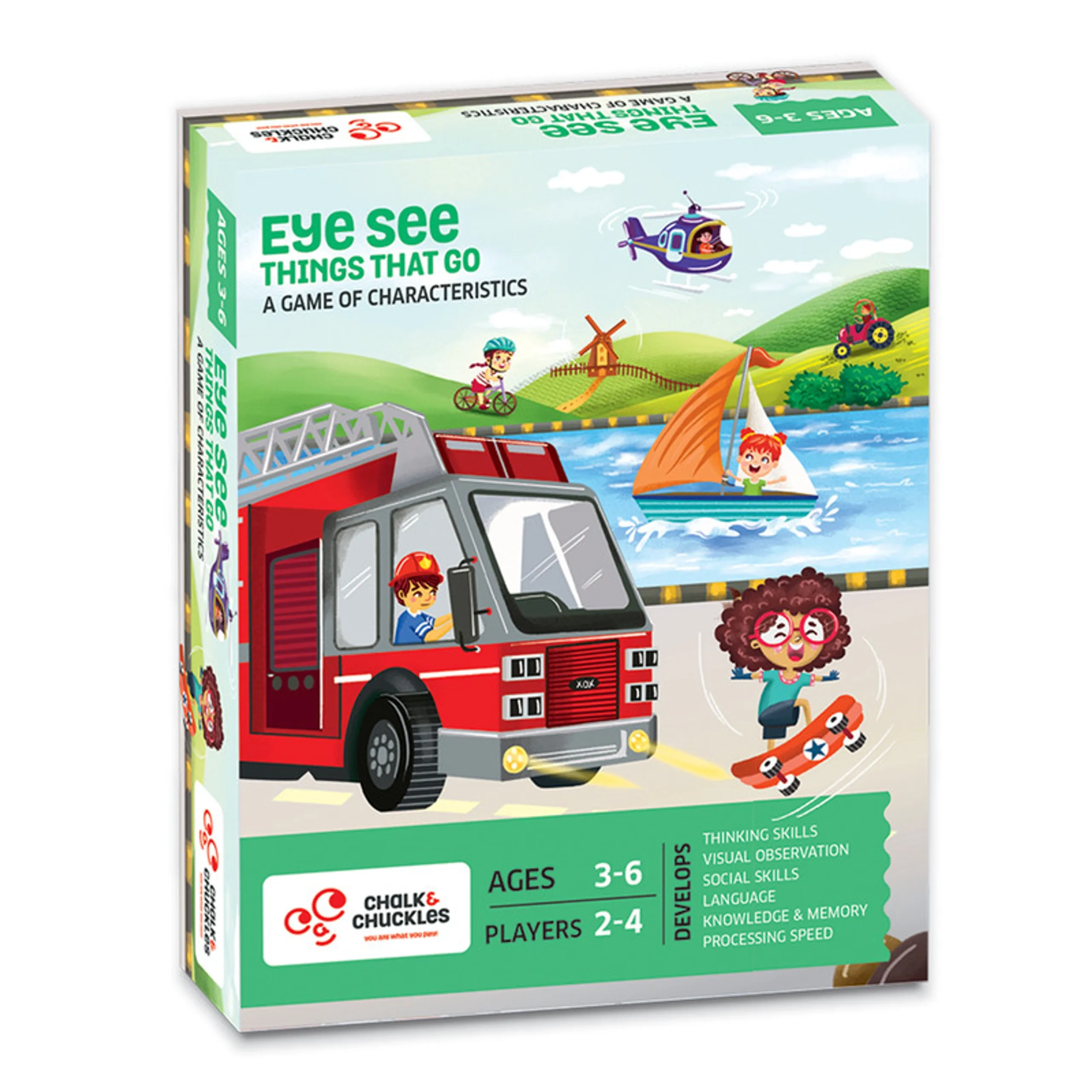 CHALK AND CHUCKLES Eye See - Things That Go - Suitable for 3 to 6 years 32 pieces