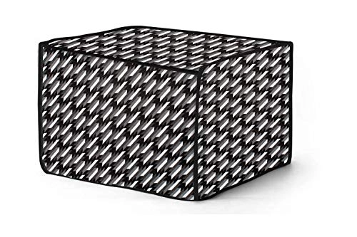 Microwave Oven Cover - 20x17x14 inches PVC Black