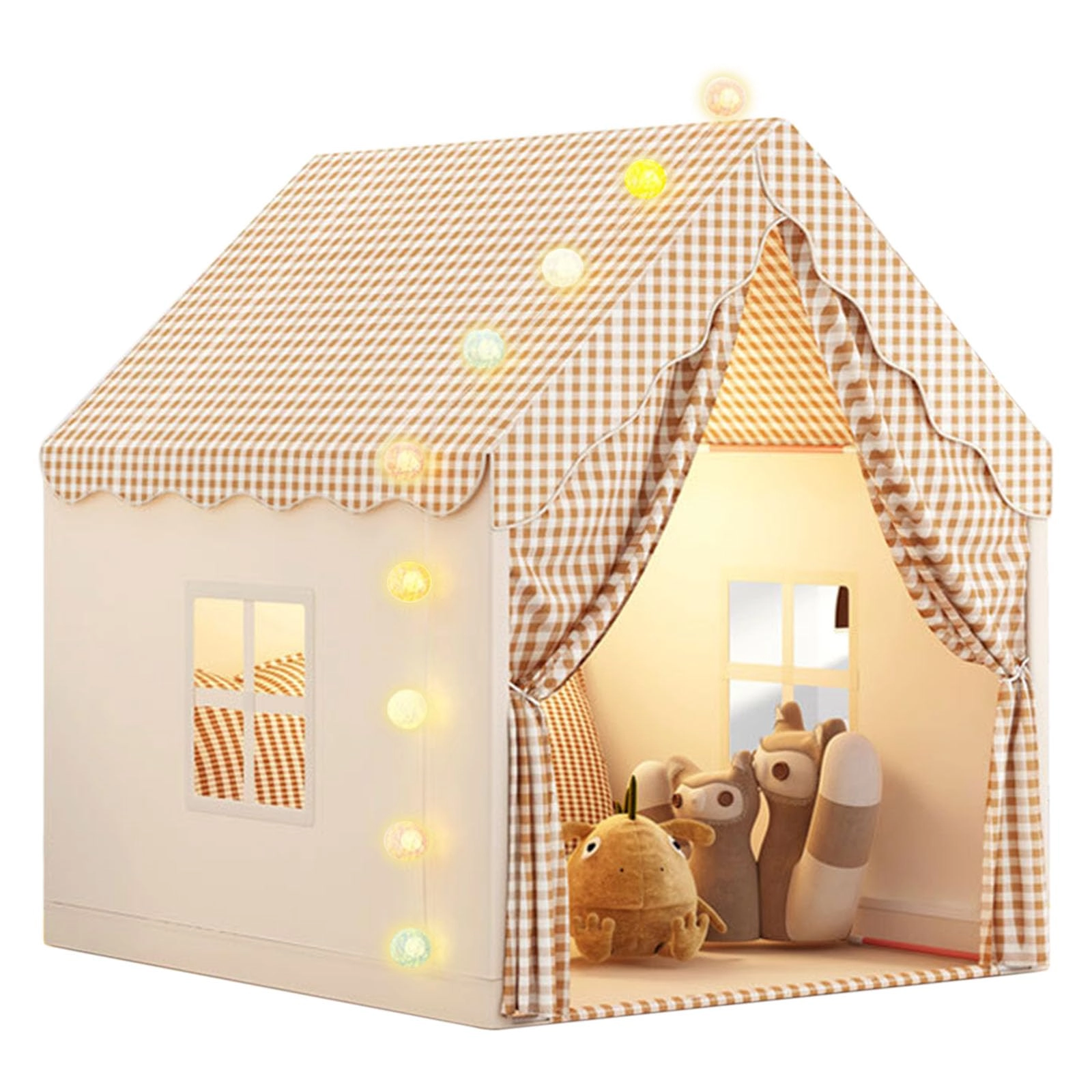 G065QYF01BR Kid Play Tent - Khaki 130 * 120 * 105 cm