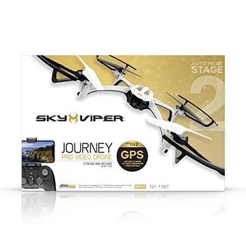 JOURNEY GPS Streaming Video Drone - Adjustable Wide-Angle Camera Return-to-Home