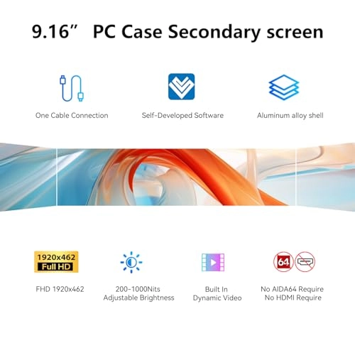 Temp Monitor - 8.8inch 9.16 Inches 1920x462 Pixels