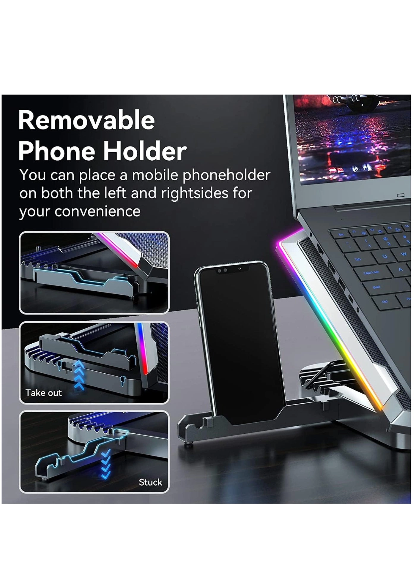 Gaming Laptop Cooling Pad - 8 Cooling Fans