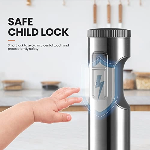 Hand Immersion Blender - 4-in-1 Stainless Steel