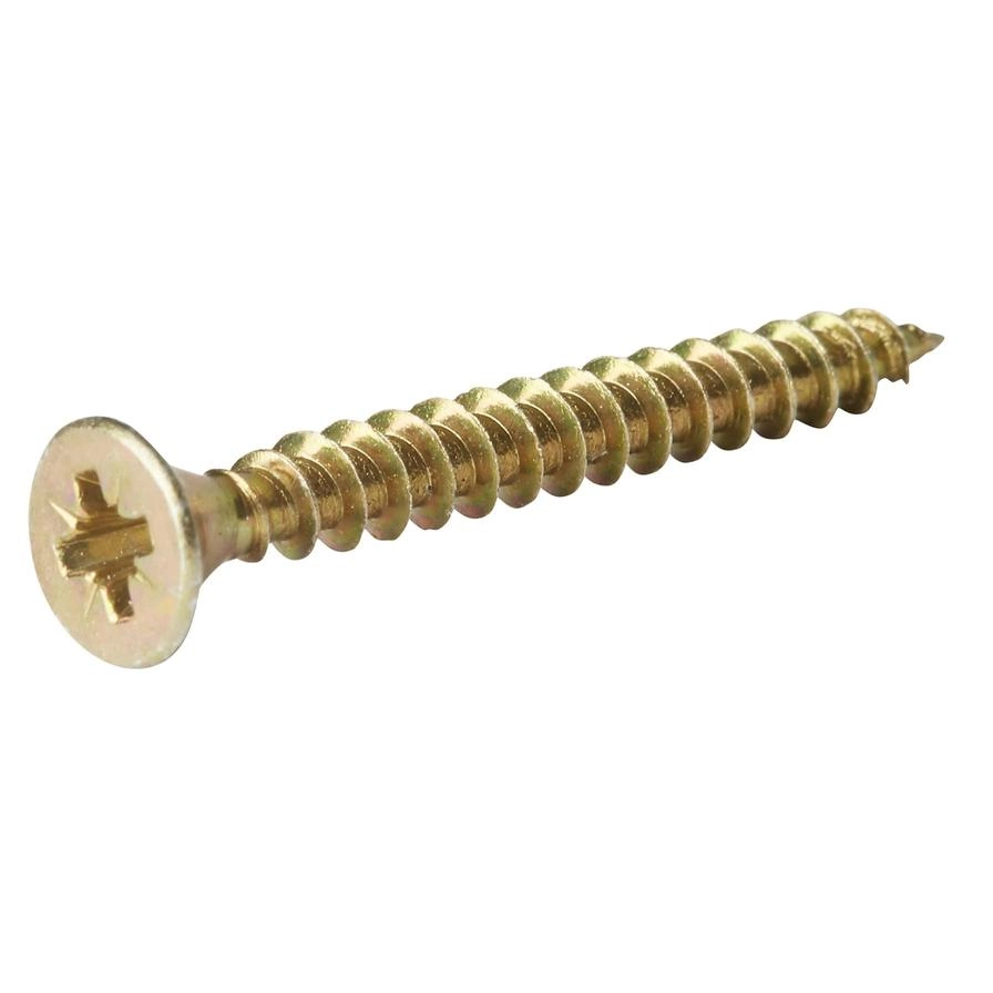 Diall Zinc-Plated Carbon Steel Wood Screw Pack 3.5mm 50mm