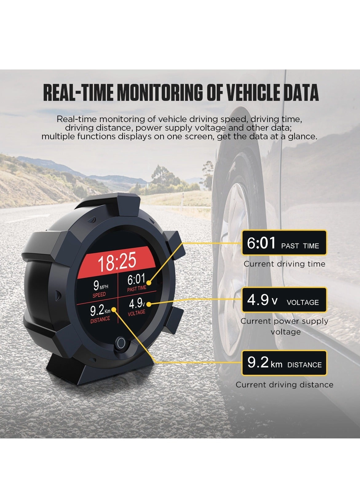X95 - Car HUD GPS Inclinometer