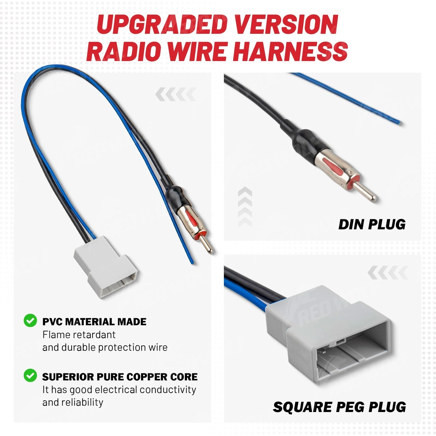 Car Radio Wiring Harness W/Antenna Adapter - 2008-2013 Nissan Armada Pathfinder Rogue 2011-2014 Subaru Impreza