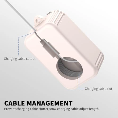 Silicone Charger Protector Cover - Compatible with Oura Ring 4 Charger Shockproof Black