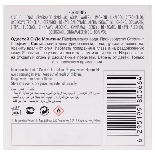 Odyssey Eau De Montagne Eau de Parfum 3.4 Fluid Ounces