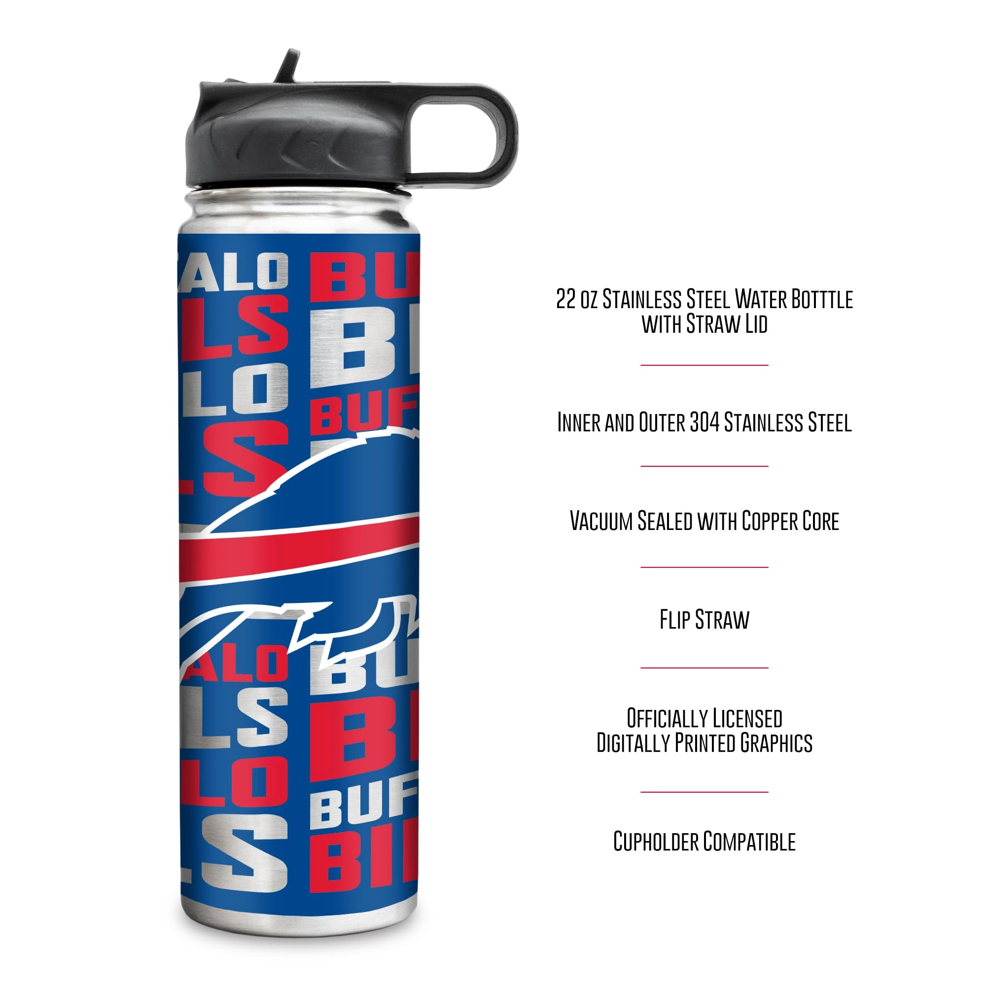 Stainless Steel NFL Football Tumbler - 650ml