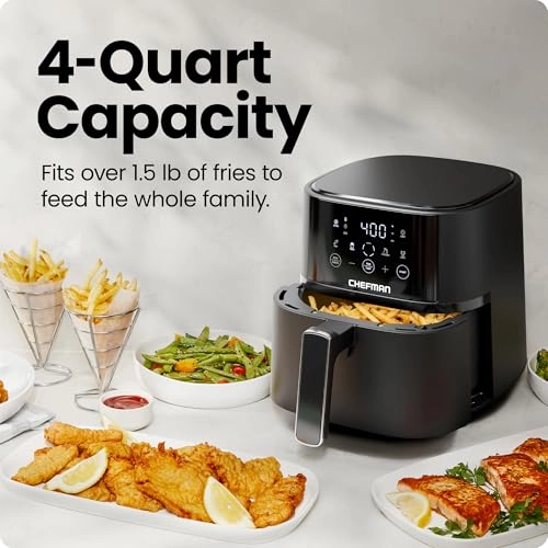 ChefmanTurboFry Touch Easy-View RJ38-4TW-BLK-DS-EU