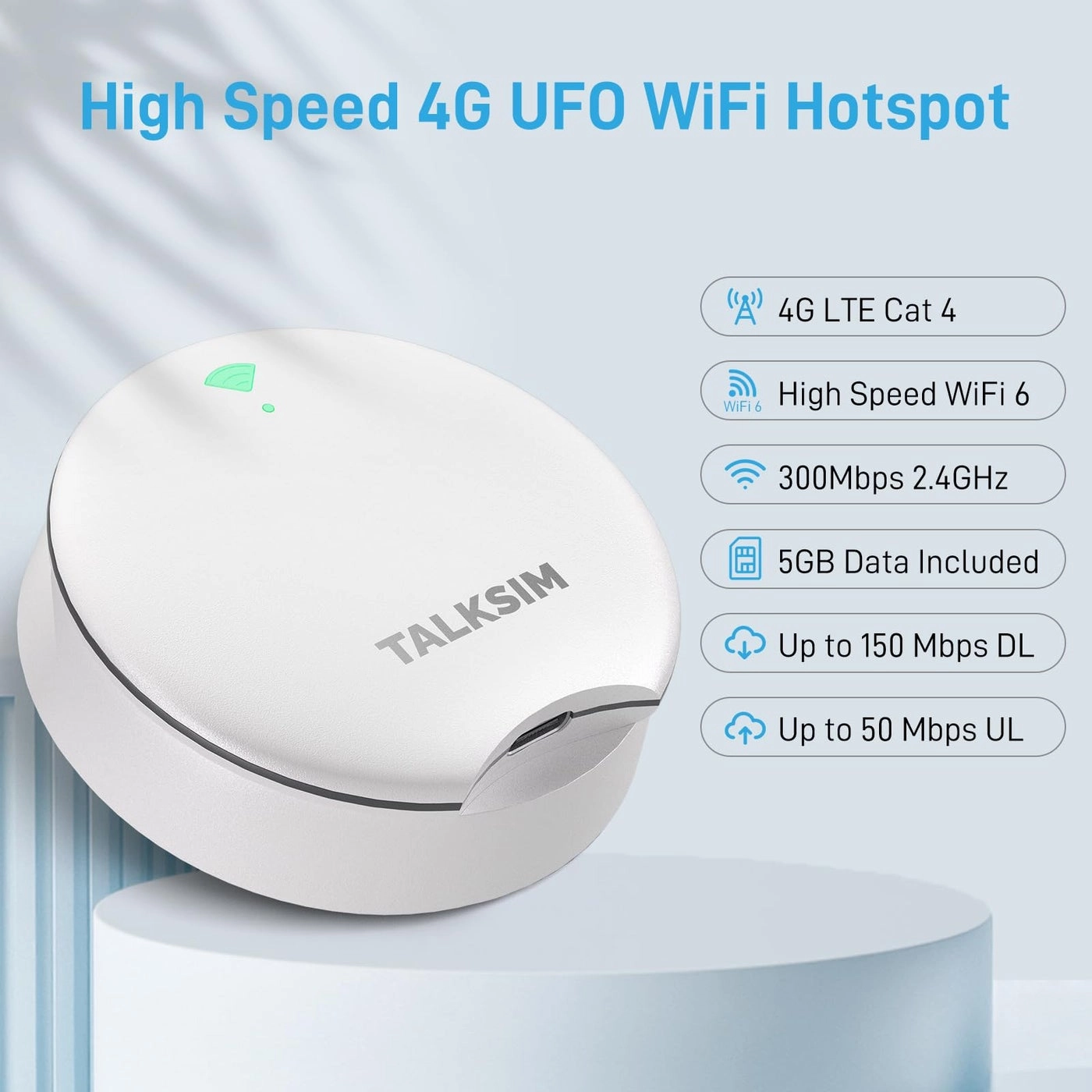 UFO Mobile Hotspot - 4G LTE WiFi 6