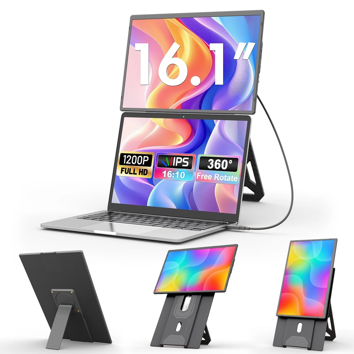 domyfan Laptop Screen Extender - FHD 1200P 16.1''