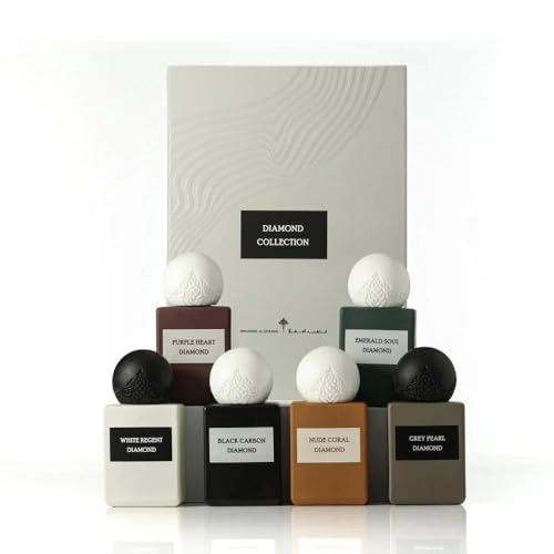Black Carbon Diamond - 10ml Eau de Parfum + Emerald Soul Diamond + Gray Pearl Diamond + White Regent Diamond + Purple Heart Diamond + Nude Coral Diamond