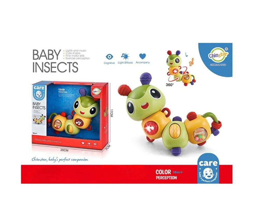Sound And Light Rotating Caterpillar Toy - Suitable for 18 months & above