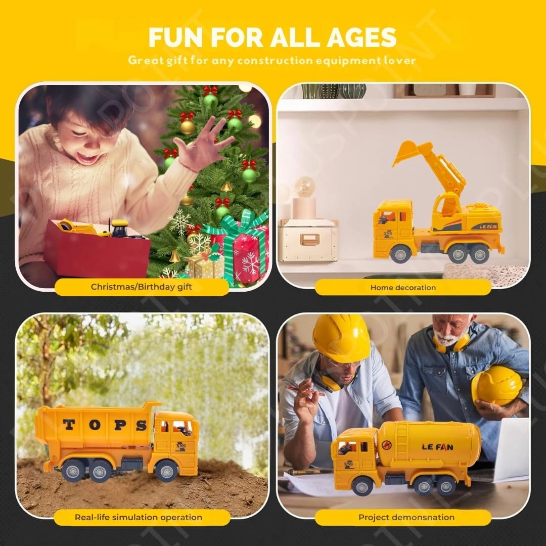 Excavator + Dumper + Tanker - 3 pcs