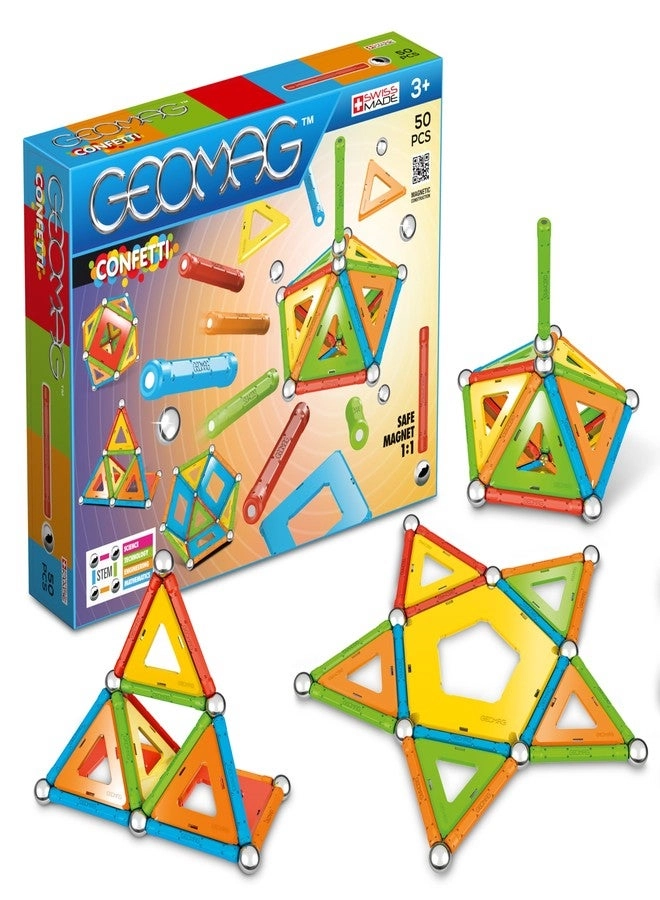 Geomag Magnetic Sticks and Balls - Confetti 50 pcs