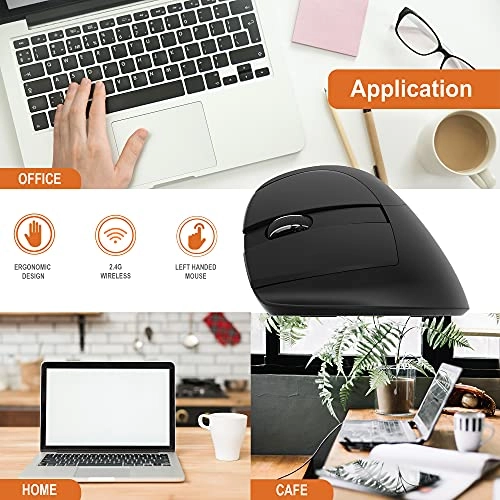 V628ML Left Hand Ergonomic Vertical Mouse - Wireless