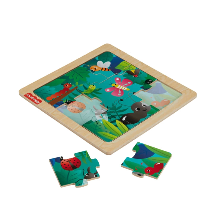 Fisher-Price Wood Mini Puzzle - Suitable for 2 years & above 9 pieces