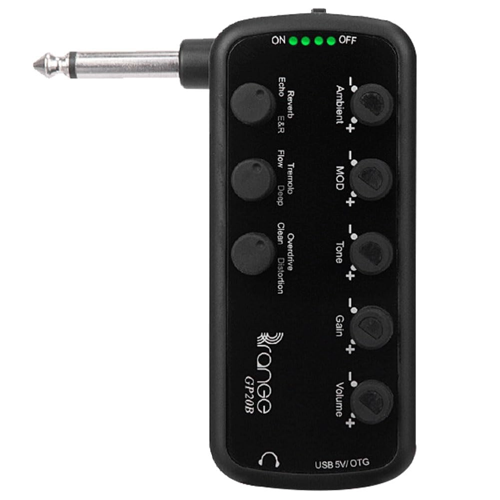 Portable Guitar/Bass Headphone Amp - USB Multi-Effects Recording