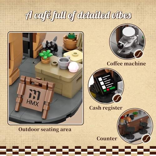 80Retros Axial Coffee Shop - 363 pieces Mechanical keyboard-inspired