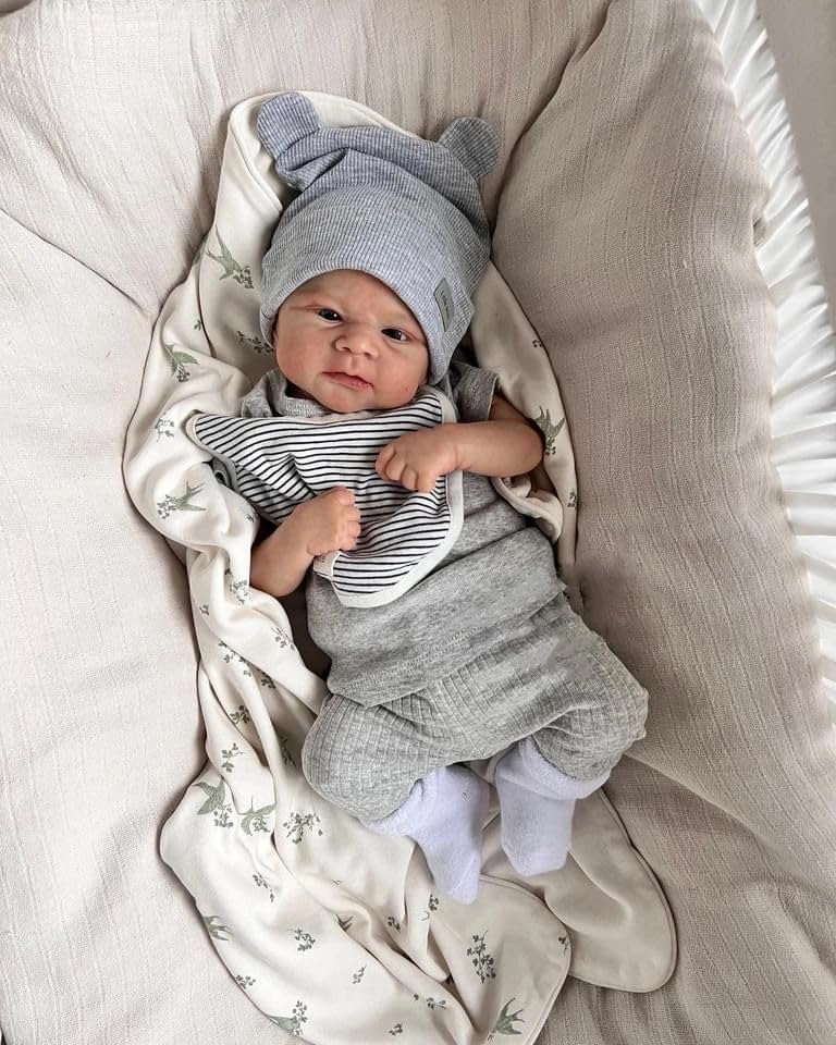 Elijah Reborn Baby Doll - 17 inch Silicone Blue Eyes Ages 3+